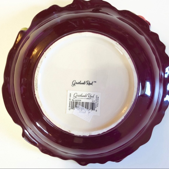 Grasslands Road Dining Grasslands Road Ivy Leaves And Grape Pottery Bowl Poshmark